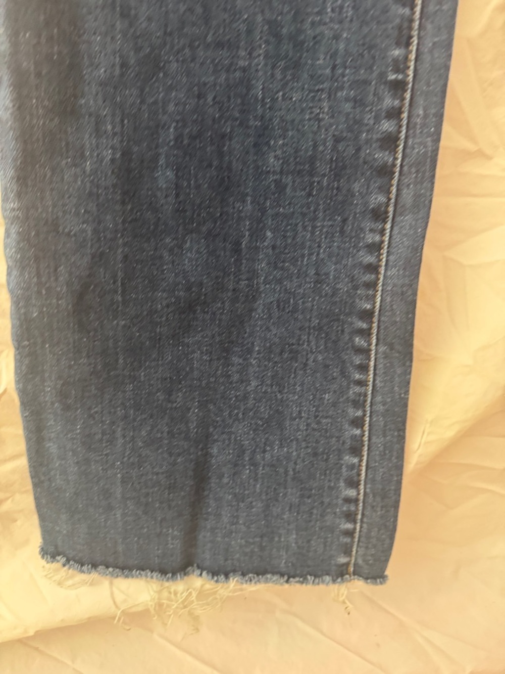 Judy Blue High Rise Raw Hem Dark Blue Bootcut Jeans - Picture 4 of 8